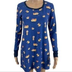 Nite-nite Munki Munki Dogs Pajamas Nightgown Size Medium Long Sleeve Pj’s